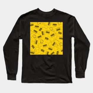 Yellow Walkman and Cassette Long Sleeve T-Shirt